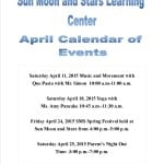 April Calendar of Events